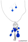 Paparazzi "Just Dropping By" Blue Necklace & Earring Set Paparazzi Jewelry