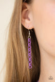 Paparazzi VINTAGE VAULT "Turn Up The Volume" Purple Necklace & Earring Set Paparazzi Jewelry