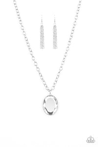 Paparazzi "Light As HEIR" White Necklace & Earring Set Paparazzi Jewelry