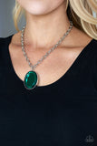 Paparazzi "Light As HEIR" Green Necklace & Earring Set Paparazzi Jewelry