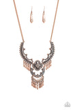 Paparazzi "Rogue Vogue" Copper Necklace & Earring Set Paparazzi Jewelry