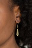 Paparazzi "Rogue Vogue" Brass Necklace & Earring Set Paparazzi Jewelry