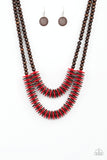 Paparazzi VINTAGE VAULT "Dominican Disco" Red Necklace & Earring Set Paparazzi Jewelry