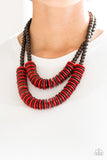 Paparazzi VINTAGE VAULT "Dominican Disco" Red Necklace & Earring Set Paparazzi Jewelry