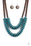 Paparazzi "Dominican Disco" Blue Necklace & Earring Set Paparazzi Jewelry