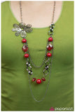 Paparazzi "Life Goes On" Red Necklace & Earring Set Paparazzi Jewelry
