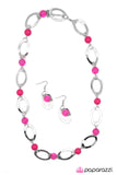 Paparazzi "Leisurely Luminous - Pink" necklace Paparazzi Jewelry