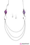 Paparazzi "My Head Is Spinning - Purple" Necklace & Earring Set Paparazzi Jewelry