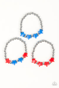 Girls Multi Color Starlet Shimmer Bracelets Star Set of 5 Bracelets Paparazzi Jewelry