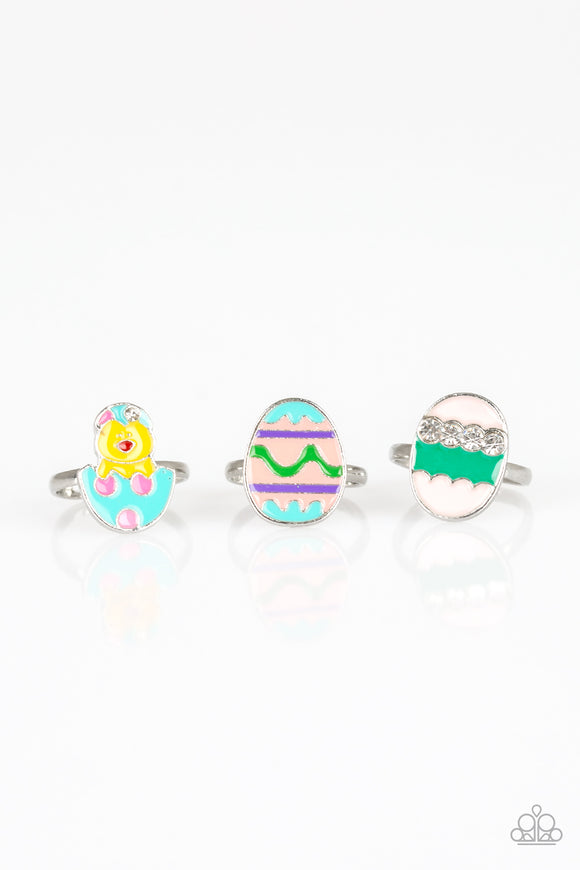 Girl's Starlet Shimmer Set of 5 Multi Easter Rings Paparazzi Jewelry