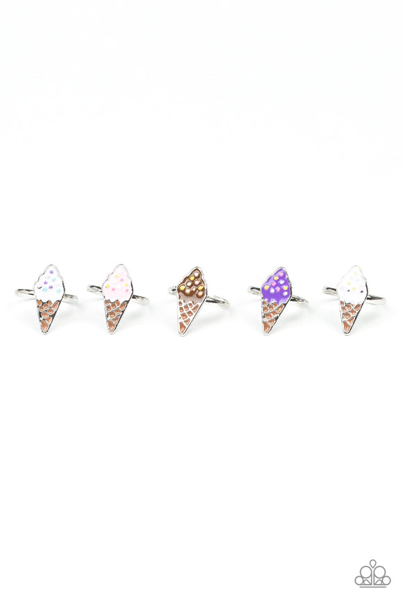Girl's Starlet Shimmer Multi Color Ice Cream Cone 5 for $5 196XX Silver Rings Paparazzi Jewelry