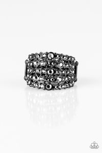 Paparazzi "Truly Treasured" Black Ring Paparazzi Jewelry