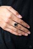 Paparazzi "Pricelessly Princess" Black Ring Paparazzi Jewelry