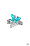 Paparazzi "Flutter Flirt" Blue Ring Paparazzi Jewelry