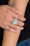 Paparazzi "Flutter Flair" Blue Ring Paparazzi Jewelry