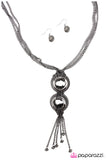 Paparazzi "Dazzling Duo - Gunmetal" necklace Paparazzi Jewelry