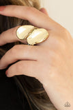 Paparazzi VINTAGE VAULT "Fabulously Folded" Brass Ring Paparazzi Jewelry