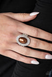 Paparazzi VINTAGE VAULT "The ROYALE Treatment" Brown Ring Paparazzi Jewelry