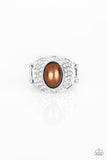Paparazzi VINTAGE VAULT "Glittering Go Getter" Brown Ring Paparazzi Jewelry