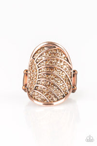 Paparazzi VINTAGE VAULT "Dazzle Daze" Copper Ring Paparazzi Jewelry