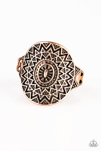 Paparazzi "Good For The SOL" Copper Sunburst Pattern Tribal Design Ring Paparazzi Jewelry