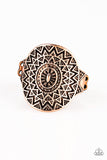 Paparazzi "Good For The SOL" Copper Sunburst Pattern Tribal Design Ring Paparazzi Jewelry