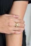 Paparazzi VINTAGE VAULT "Yas Queen" Gold Ring Paparazzi Jewelry