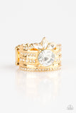 Paparazzi VINTAGE VAULT "Top Dollar Bling" Gold Ring Paparazzi Jewelry