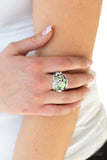 Paparazzi "FLUTTER Me Up" Green Ring Paparazzi Jewelry