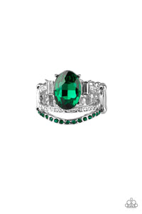 Paparazzi "Spectacular Sparkle" Green Ring Paparazzi Jewelry