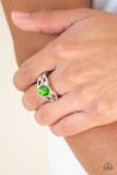 Paparazzi VINTAGE VAULT "Shimmer Splash" Green Ring Paparazzi Jewelry