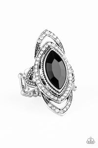 Paparazzi "Hot Off The Empress" Black Ring Paparazzi Jewelry