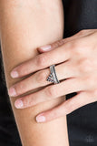 Paparazzi VINTAGE VAULT "Base Over Apex" Black Ring Paparazzi Jewelry