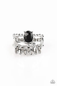 Paparazzi VINTAGE VAULT "Crowned Victor" Black Ring Paparazzi Jewelry