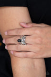 Paparazzi VINTAGE VAULT "Crowned Victor" Black Ring Paparazzi Jewelry