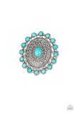 Paparazzi "Mesa Mandala" Blue Ring Paparazzi Jewelry