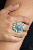 Paparazzi "Mesa Mandala" Blue Ring Paparazzi Jewelry