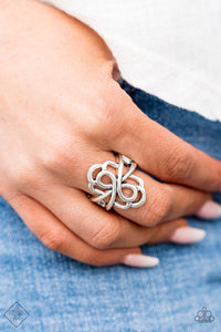 Paparazzi VINTAGE VAULT "Ever Entwined" FASHION FIX  Silver Ring Paparazzi Jewelry