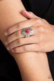 Paparazzi VINTAGE VAULT "Stone Fox" Red Ring Paparazzi Jewelry