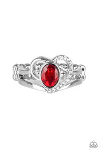 Paparazzi "No HEART-Strings Attached" Red Ring Paparazzi Jewelry