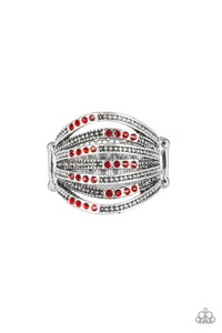 Paparazzi VINTAGE VAULT "Securing My Finances" Red Ring Paparazzi Jewelry