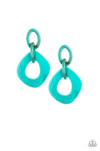 Paparazzi "Torrid Tropicana" Blue Post Earrings Paparazzi Jewelry