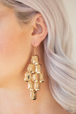 Paparazzi VINTAGE VAULT "Contemporary Catwalk" Gold Earrings Paparazzi Jewelry