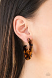 Paparazzi "Tropically Torrid" Brown Earrings Paparazzi Jewelry