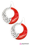 Paparazzi "Divide and Conquer" Red Earrings Paparazzi Jewelry