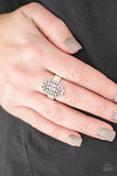 Paparazzi VINTAGE VAULT "Full Of HAUTE Air" Silver Ring Paparazzi Jewelry