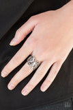 Paparazzi "All Aflutter" Silver Butterfly Ring Paparazzi Jewelry