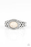 Paparazzi "Set In Stone" White Ring Paparazzi Jewelry