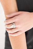 Paparazzi VINTAGE VAULT "If The Crown Fits" White Ring Paparazzi Jewelry