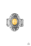 Paparazzi VINTAGE VAULT "Stone Fox" Yellow Ring Paparazzi Jewelry